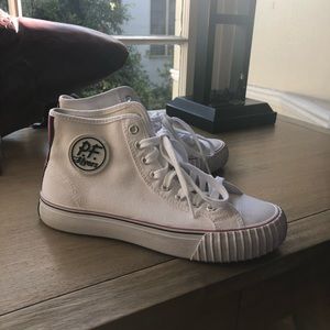 White, hightop PF Flyers - size 8 Womens, 6.5 mens